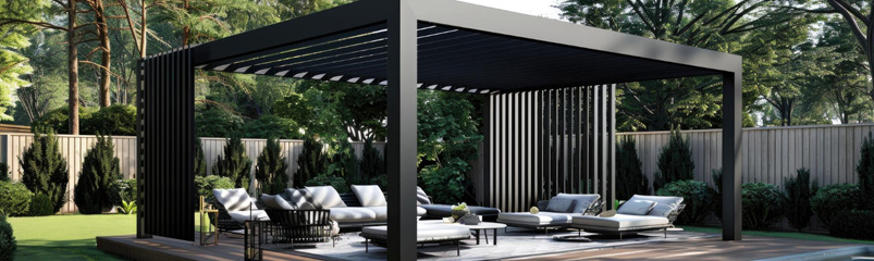 Modern design of home patio deck